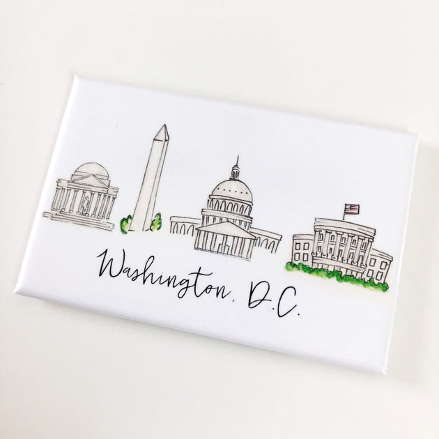 Magnets, Washington D.C. Skyline Magnet with U.S. Capitol, Washington  Monument, Jefferson Memorial, White House, U.S. Capitol Building, SALE