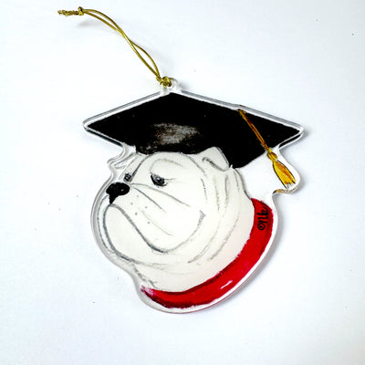 Bulldog Graduate Acrylic Ornament