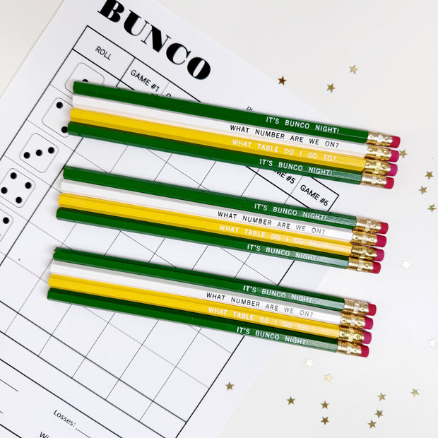 Bunco Night Pencils | St. Patrick's Day