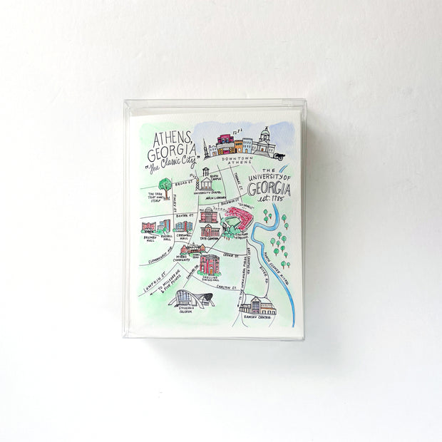 University of Georgia Map Greeting Card