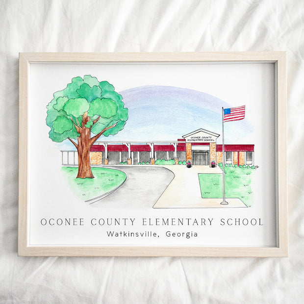 Oconee Schools: Oconee County Elementary School Art Print