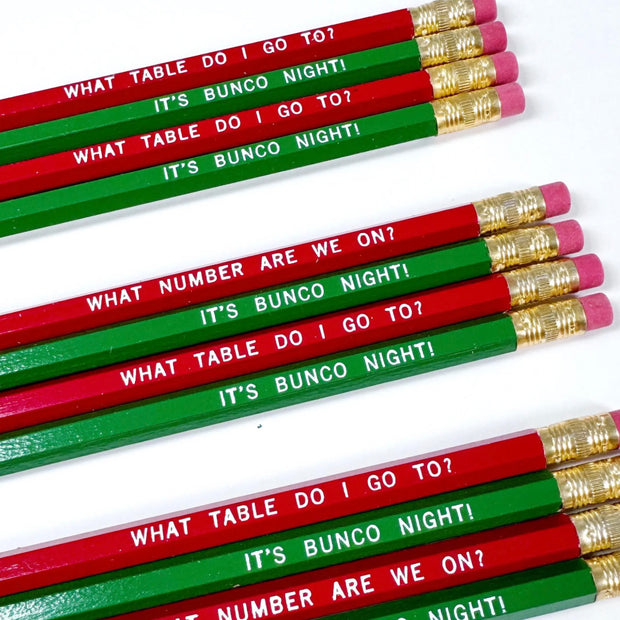 Bunco Night Pencils | Christmas