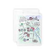 University of Georgia Map Greeting Card