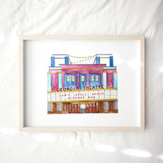 Athens Landmarks: Georgia Theatre Art Print