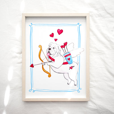 Cupid Dawg Art Print