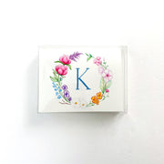 Wildflower Monogram Notecard Set